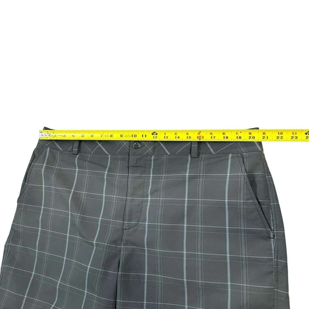 Under Armour Shorts Mens 40 R Gray Golf‎ Performance Stretch Plaid